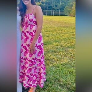 Floral Pink Maxi Dress
